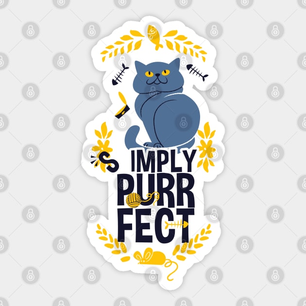 Simply purr-fect Sticker by Jenex